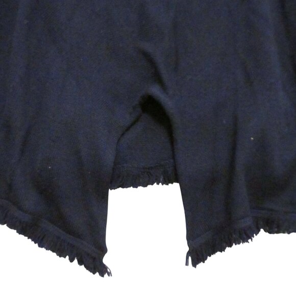 HIGH Womens S Navy Blue Wool Turtleneck Short Sweater Long Sleeve Lightweight - Picture 10 of 16